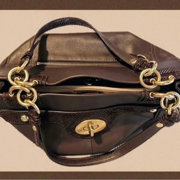 Coach Penelope Peyton Brown Soft Leather Satchel EUC (Full Inclusion) - Picture 7 of 16